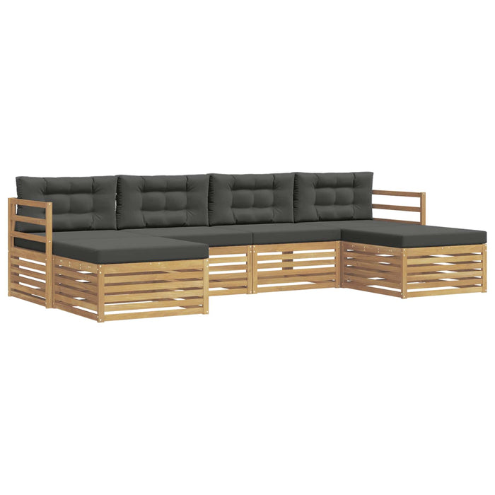 Set de canapele de exterior 6 pcs Alb și antracit WALTI