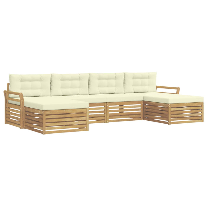 Set de canapele de exterior 6 pcs Alb și crem - WALTI WALTI