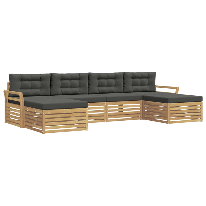 Set de canapele de exterior 6 pcs Alb și antracit WALTI