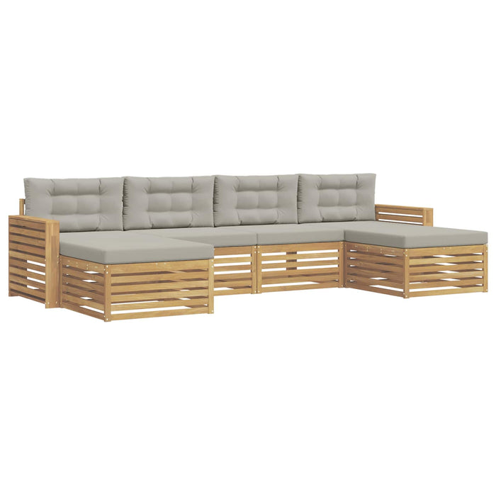 Set de canapele de exterior 6 pcs Alb și gri deschis - WALTI WALTI