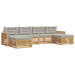 Set de canapele de exterior 6 pcs Alb și gri deschis - WALTI WALTI
