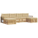 Seturi de canapele 6 pcs Alb și Bej Lemn Solid de Acacia - WALTI WALTI