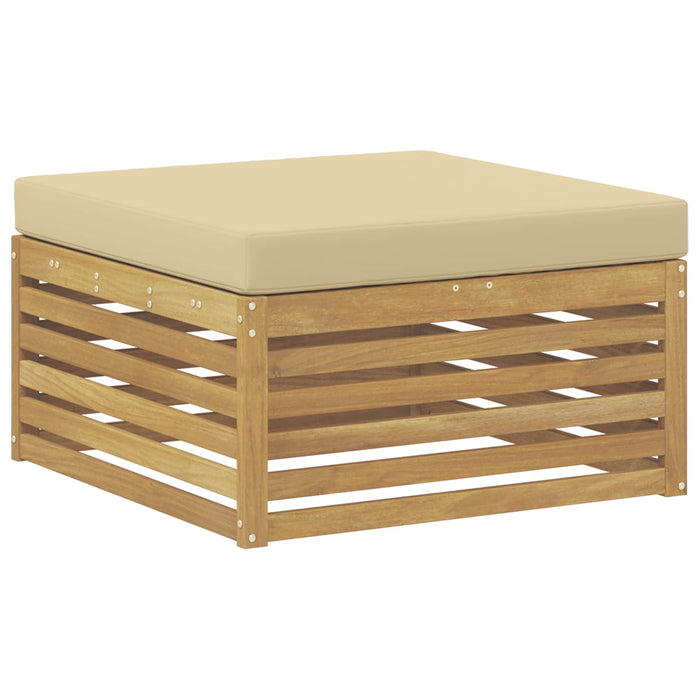 Set de canapele de exterior cu pernă 8 pcs Alb și Bej WALTI