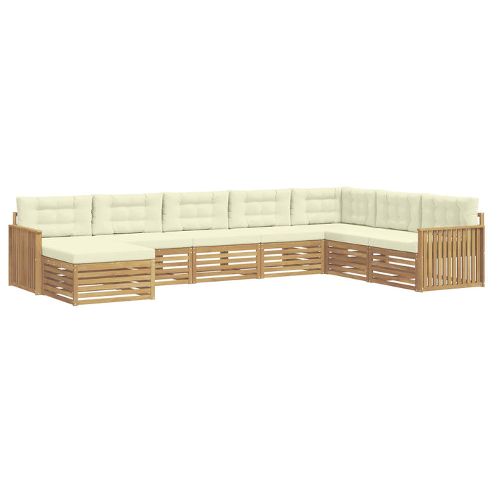 Set de canapele de exterior 8 pcs Alb și crem - WALTI WALTI