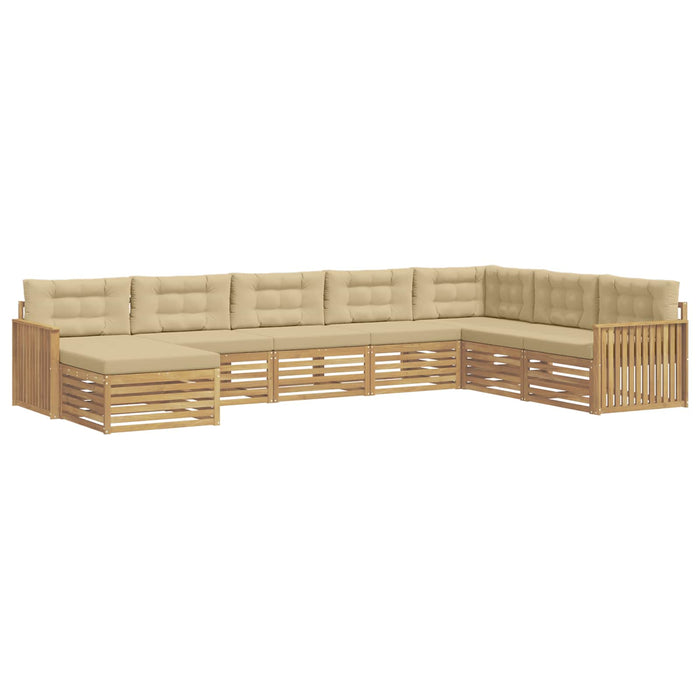 Set de canapele de exterior 8 pcs Alb și Bej - WALTI WALTI