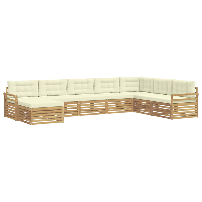 Set de canapele de exterior 8 pcs Alb și crem - WALTI WALTI