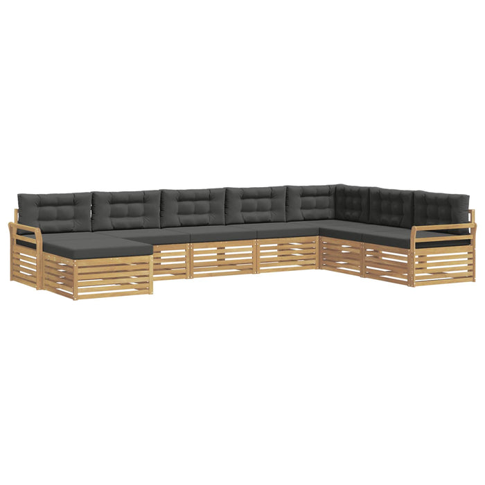 Set de canapele de exterior 8 pcs Alb și antracit WALTI