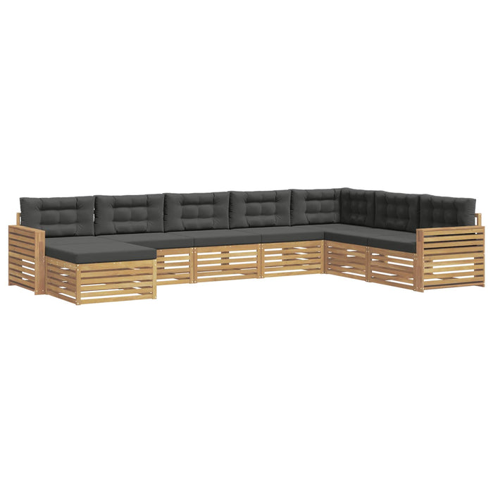 Set de canapele de exterior 8 pcs Alb și antracit WALTI