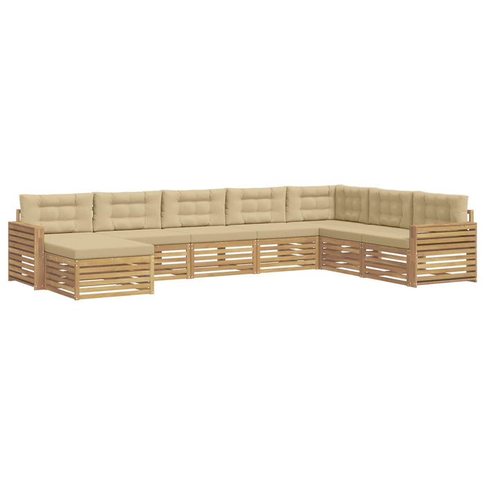Set de canapele de exterior 8 pcs Alb și Bej - WALTI WALTI