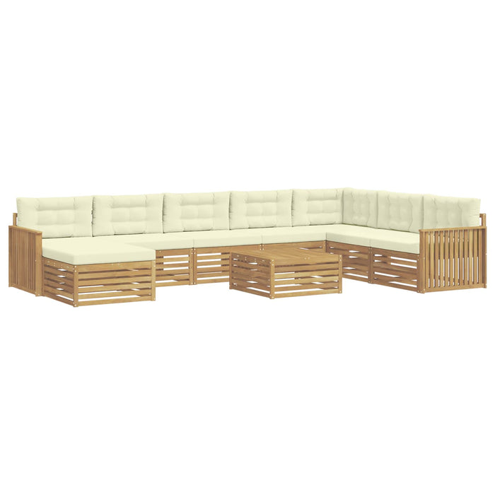 Set de canapele de exterior 9 pcs Alb și crem - WALTI WALTI