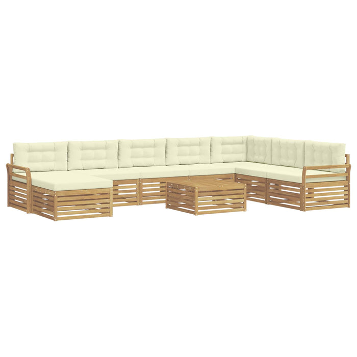 Set de canapele de exterior 9 pcs Alb și crem - WALTI WALTI