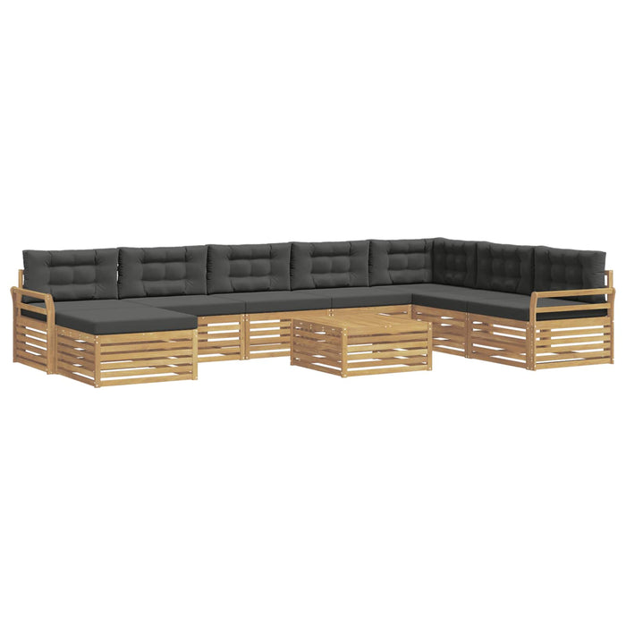 Set de canapele de exterior 9 pcs Alb și antracit WALTI
