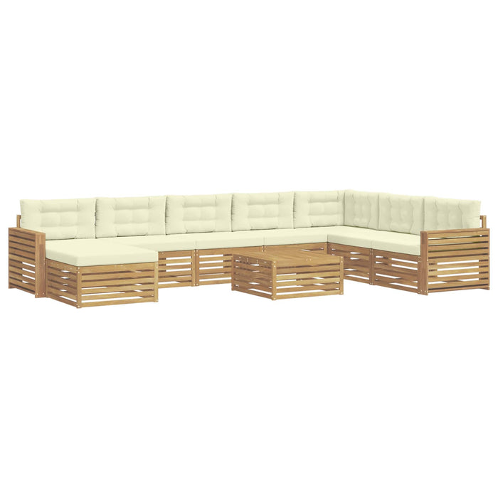 Set de canapele de exterior 9 pcs Alb și crem - WALTI WALTI
