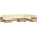 Set de canapele de exterior 9 pcs Alb și crem - WALTI WALTI