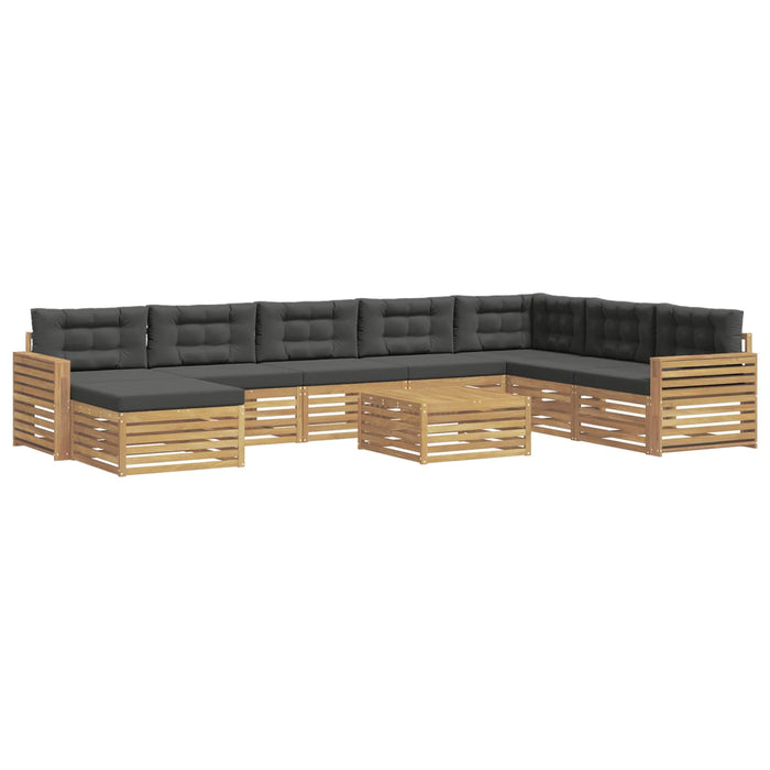 Set de canapele de exterior 9 pcs Alb și antracit WALTI