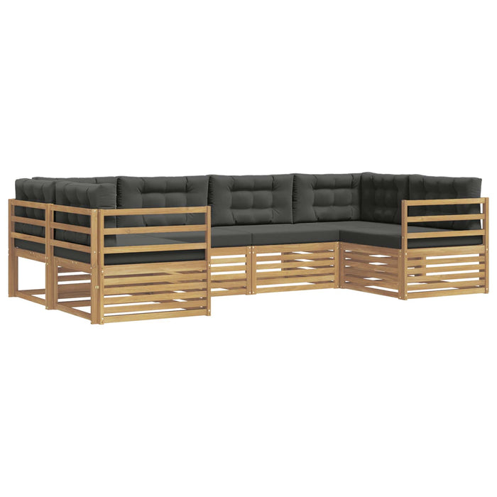 Set de canapele de exterior 6 pcs Alb și antracit Poliester WALTI