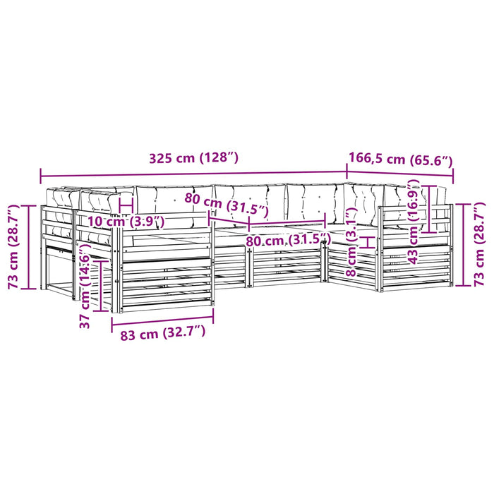 Set de canapele de exterior 6 pcs Alb și antracit Poliester WALTI