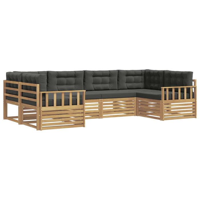 Set de canapele de exterior cu pernă 6 pcs Alb și antracit WALTI