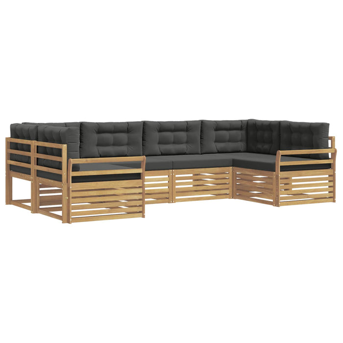 Set de canapele de exterior 6 pcs Alb și antracit WALTI