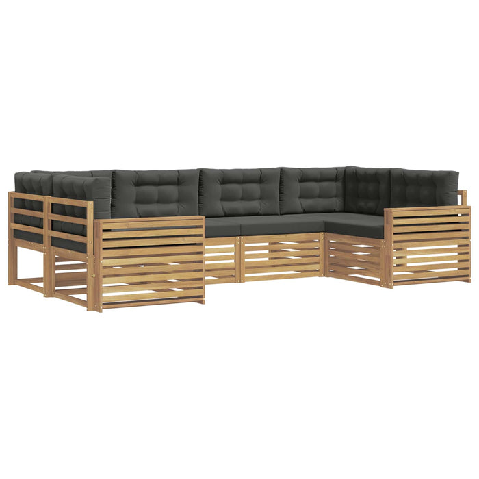 Set de canapele de exterior 6 pcs Alb și antracit WALTI