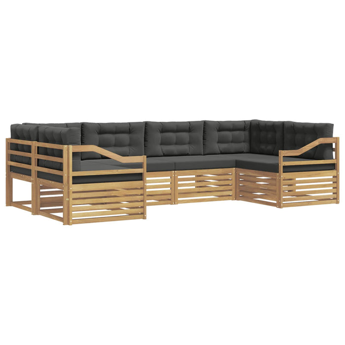 Set de canapele de exterior 6 pcs Alb și antracit Poliester WALTI