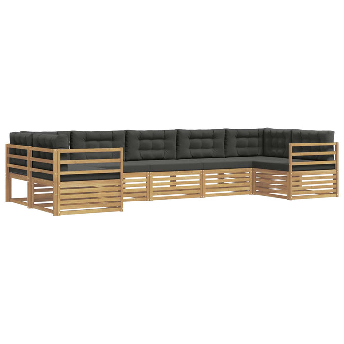 Set de canapele de exterior 7 pcs Alb și antracit Poliester WALTI