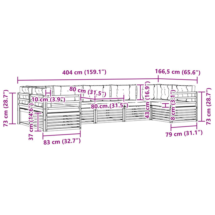 Set de canapele de exterior 7 pcs Alb și antracit Poliester WALTI