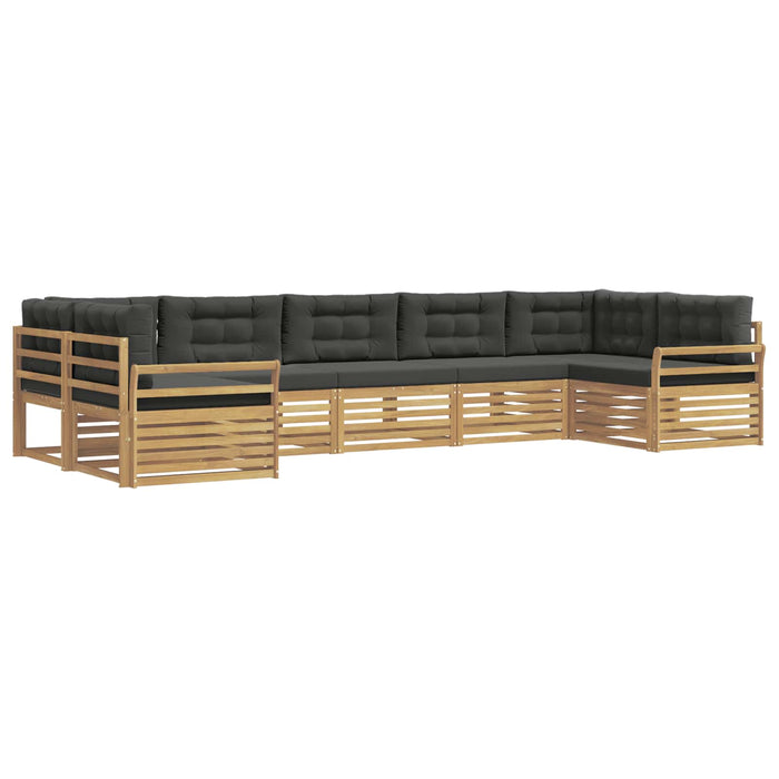 Set de canapele de exterior 7 pcs Alb și antracit WALTI