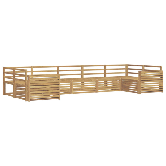 Set de canapele de exterior 7 pcs Alb Lemn Solid de Acacia WALTI