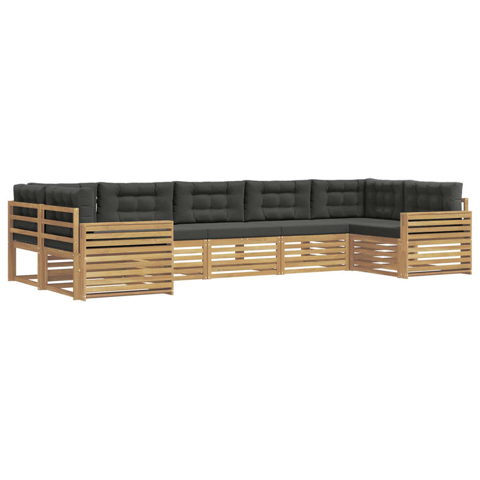 Set de canapele de exterior 7 pcs Alb și antracit WALTI