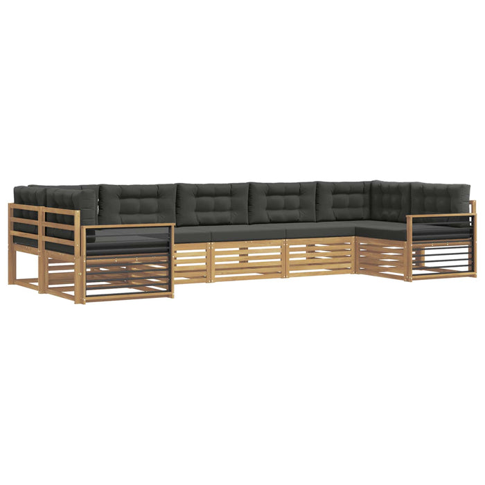 Set de canapele de exterior cu pernă 7 pcs Alb și antracit WALTI