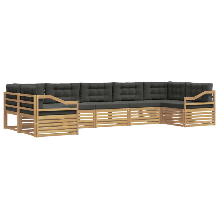 Set de canapele de exterior 7 pcs Alb și antracit Poliester WALTI