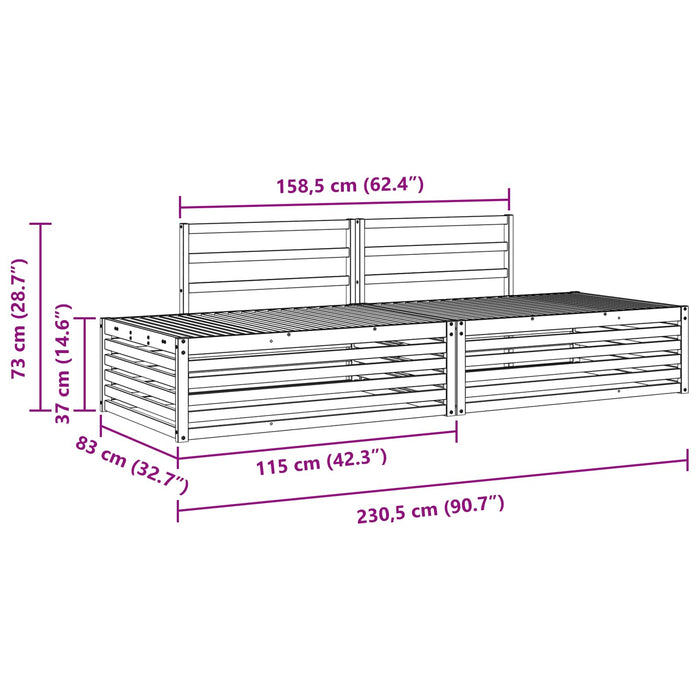 Set de canapele de exterior 3 Bucată - WALTI WALTI
