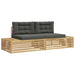 Set de canapele de exterior Alb 230,5 x 83 x 73 cm Poliester - WALTI WALTI