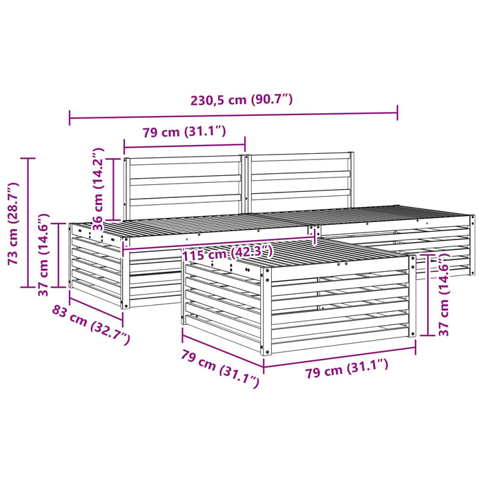 Set de canapele de exterior 4 Bucată - WALTI WALTI