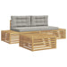 3 Bucată Set de canapele de exterior Poliester Alb - WALTI WALTI