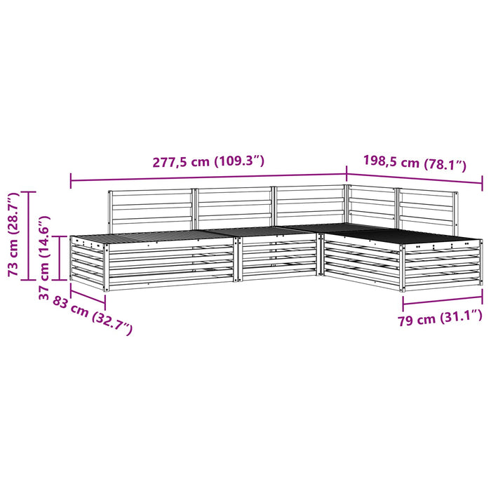 Seturi de canapele 5 Bucată 277,5 x 198,5 x 73 cm - WALTI WALTI