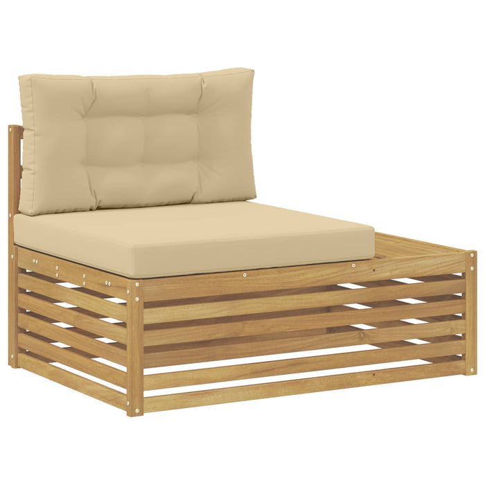 4 Bucată Set de canapele de exterior Poliester Alb - WALTI WALTI