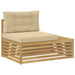 4 Bucată Set de canapele de exterior Poliester Alb - WALTI WALTI