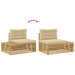4 Bucată Set de canapele de exterior Poliester Alb - WALTI WALTI
