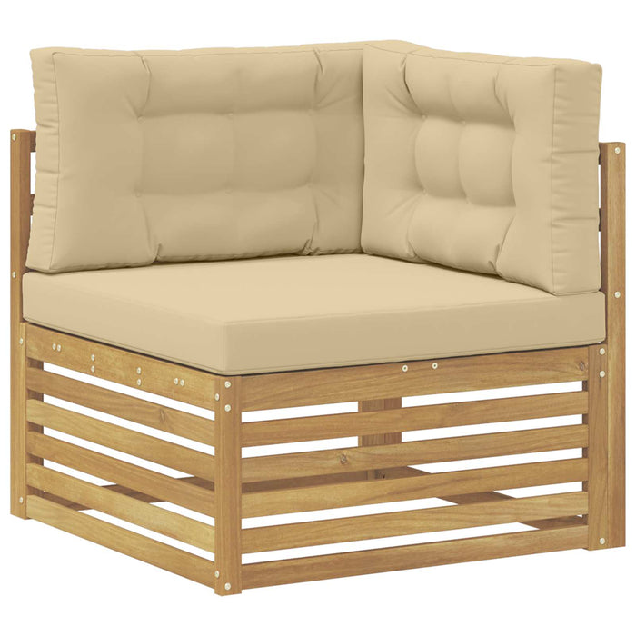6 Bucată Set de canapele de exterior Poliester Alb - WALTI WALTI