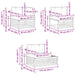 6 Bucată Set de canapele de exterior Poliester Alb - WALTI WALTI