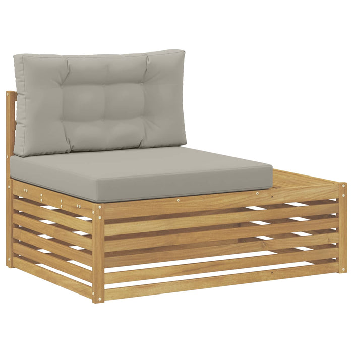 7 Bucată Set de canapele de exterior Poliester Alb - WALTI WALTI