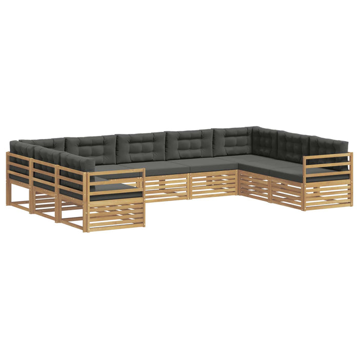 Set de canapele de exterior 9 pcs Alb și antracit WALTI