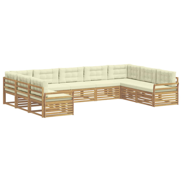 Set de canapele de exterior 9 pcs Alb și crem - WALTI WALTI