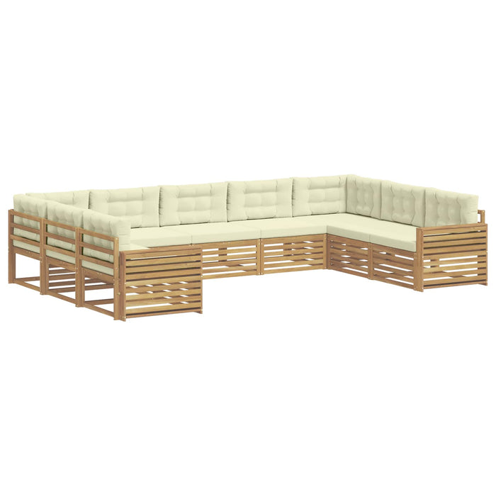 Set de canapele de exterior 9 pcs Alb și crem - WALTI WALTI