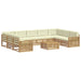 Set de canapele de exterior 10 pcs Alb și crem - WALTI WALTI