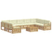 Set de canapele de exterior 10 pcs Alb și crem - WALTI WALTI
