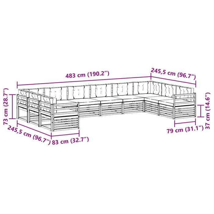 Seturi de canapele Lemn Solid de Acacia WALTI