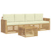Set de canapele de exterior 5 pcs Alb și crem Poliester - WALTI WALTI